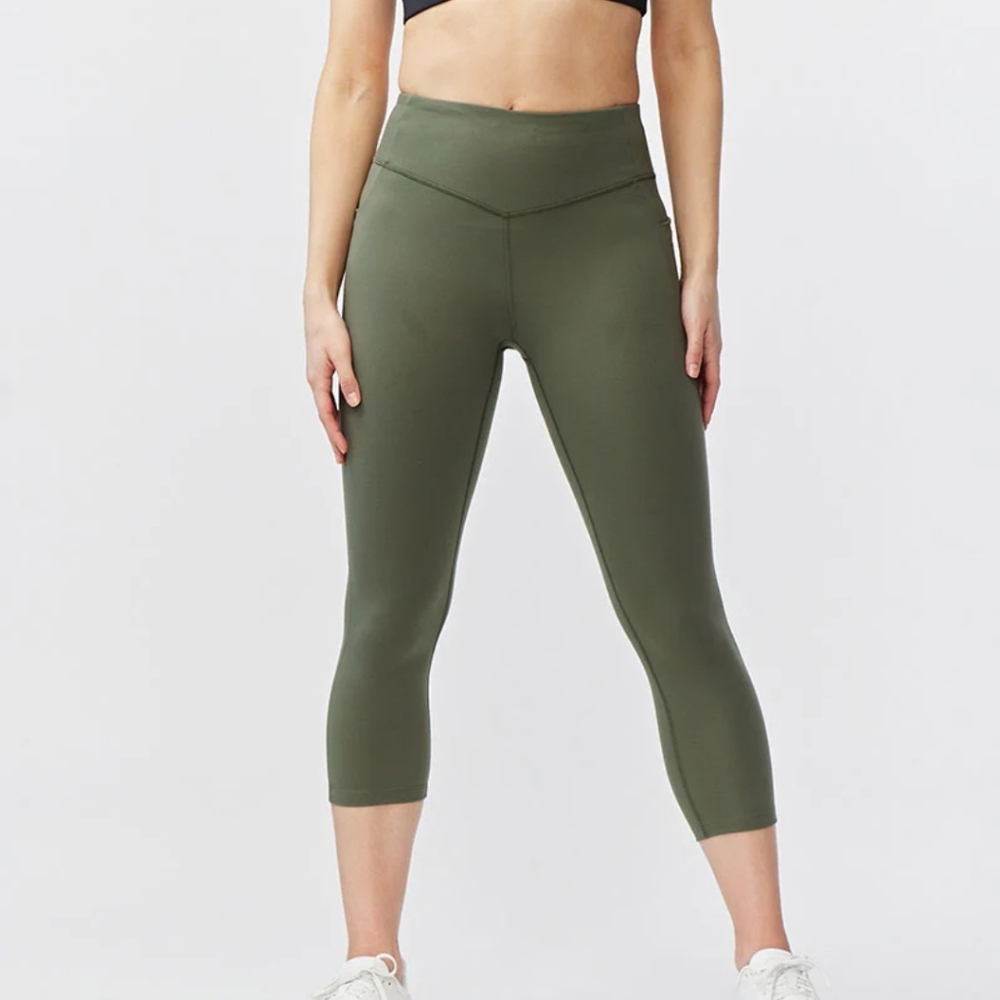 Goal Five Dark Moss Green Medium Weight Leggings